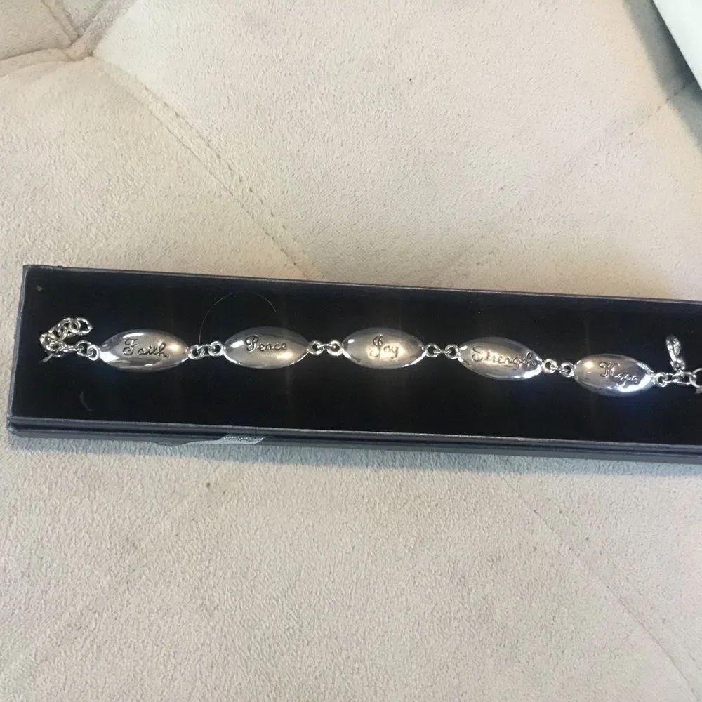 Reversible Silvertone Bracelet Adjustable.